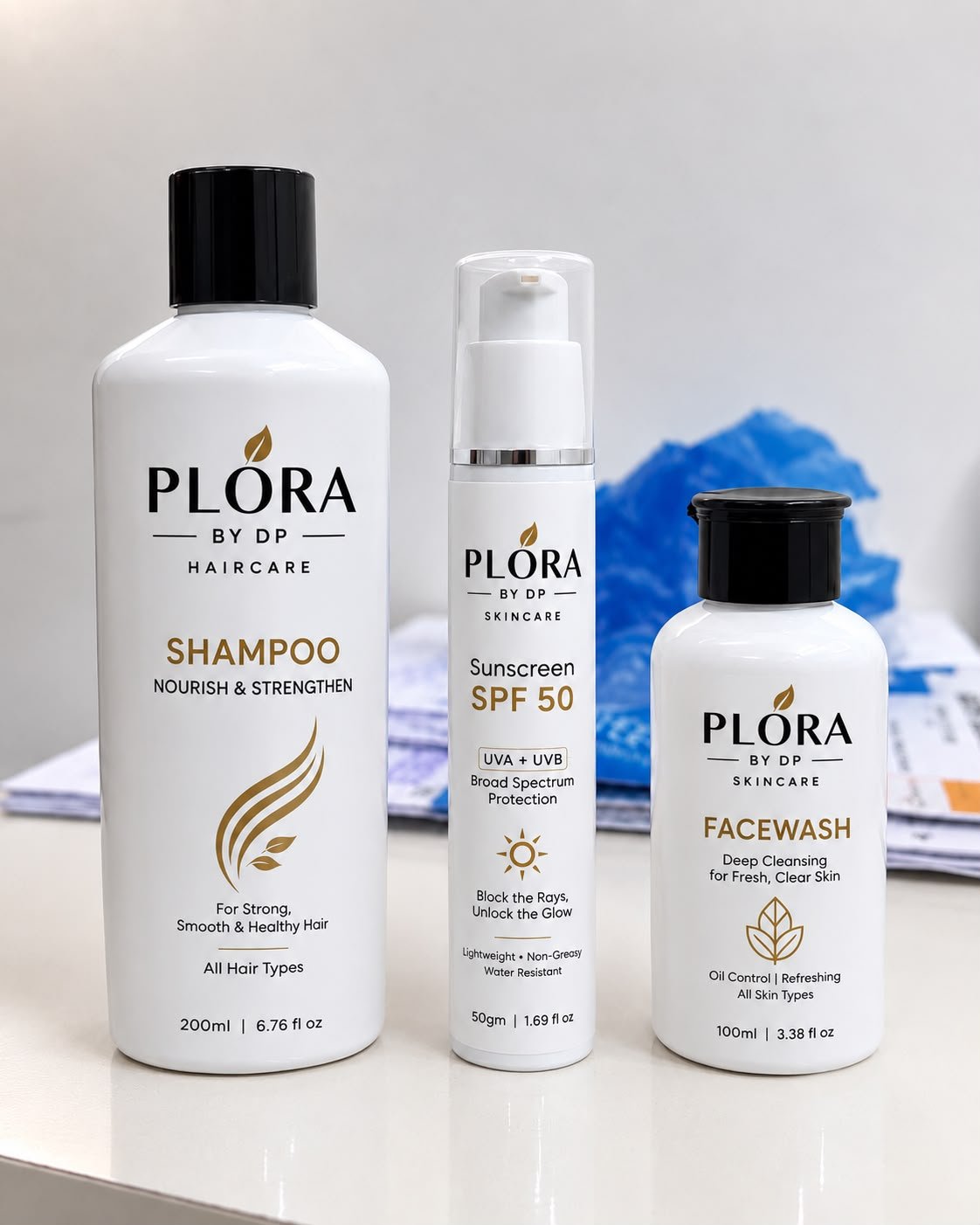 Plora Official Sunscreen, Facewash and Shampoo
